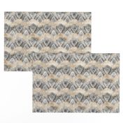 ETHNIC SHIELD CHEVRON 1 WATERCOLOR WOOD STONE BEIGE GREY