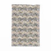 ETHNIC SHIELD CHEVRON 1 WATERCOLOR WOOD STONE BEIGE GREY