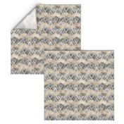 ETHNIC SHIELD CHEVRON 1 WATERCOLOR WOOD STONE BEIGE GREY