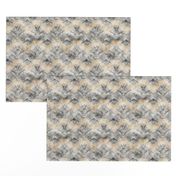 ETHNIC SHIELD CHEVRON 2 WATERCOLOR WOOD STONE BEIGE GREY GRAY