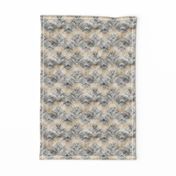 ETHNIC SHIELD CHEVRON 2 WATERCOLOR WOOD STONE BEIGE GREY GRAY