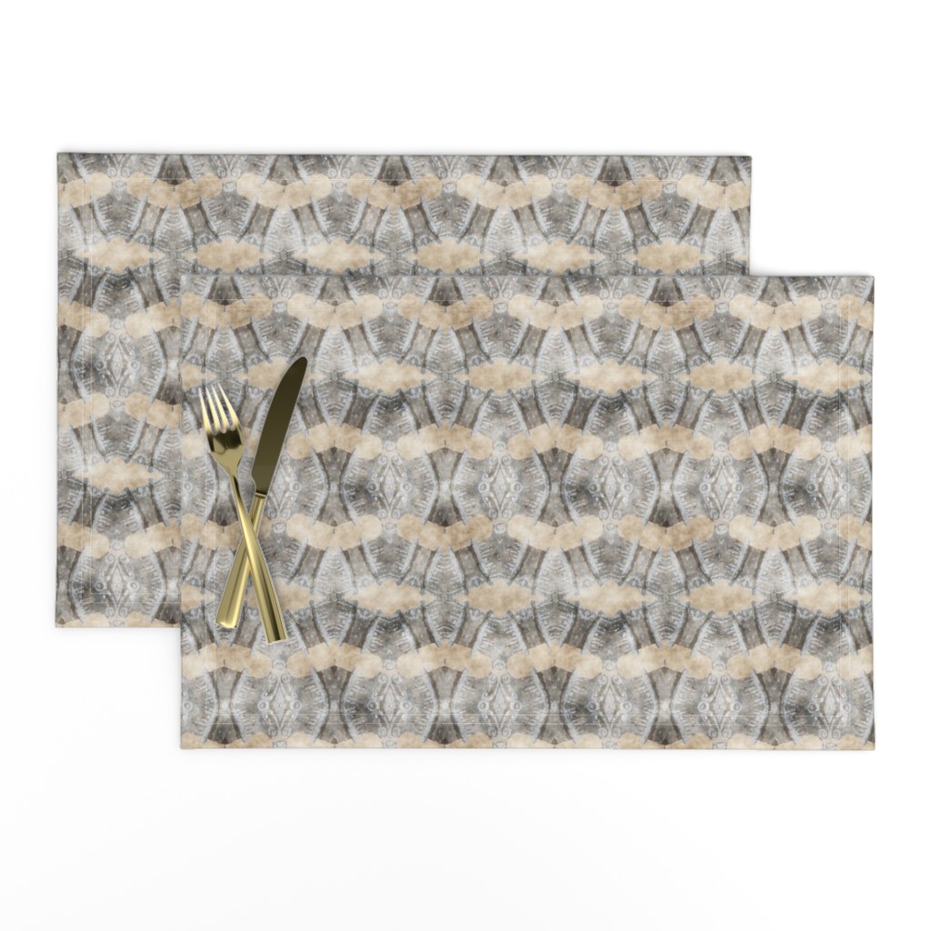 ETHNIC SHIELD DIAMONDS ARROWS  WATERCOLOR WOOD STONE BEIGE GREY