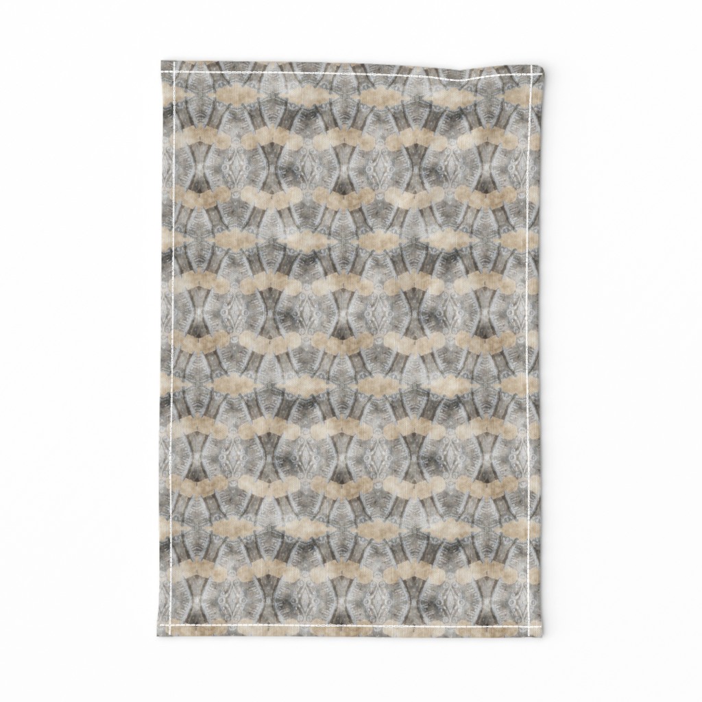 ETHNIC SHIELD DIAMONDS ARROWS  WATERCOLOR WOOD STONE BEIGE GREY