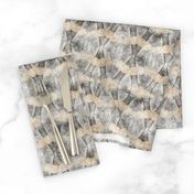 ETHNIC SHIELD DIAMONDS ARROWS  WATERCOLOR WOOD STONE BEIGE GREY