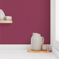 Spring Garden Vertical Stripes of Wide Ripe Plum Ribbons with Lime Green and Rosy Pink - Small Scale