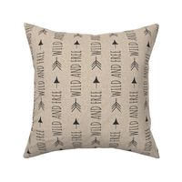 Wild and Free Arrows on Tan Linen