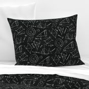 Chalkboard Calculations // math geometry chalkboard equations physics STEM fabric