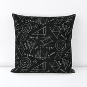 Chalkboard Calculations // math geometry chalkboard equations physics STEM fabric