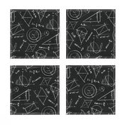 Chalkboard Calculations // math geometry chalkboard equations physics STEM fabric