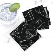 Chalkboard Calculations // math geometry chalkboard equations physics STEM fabric