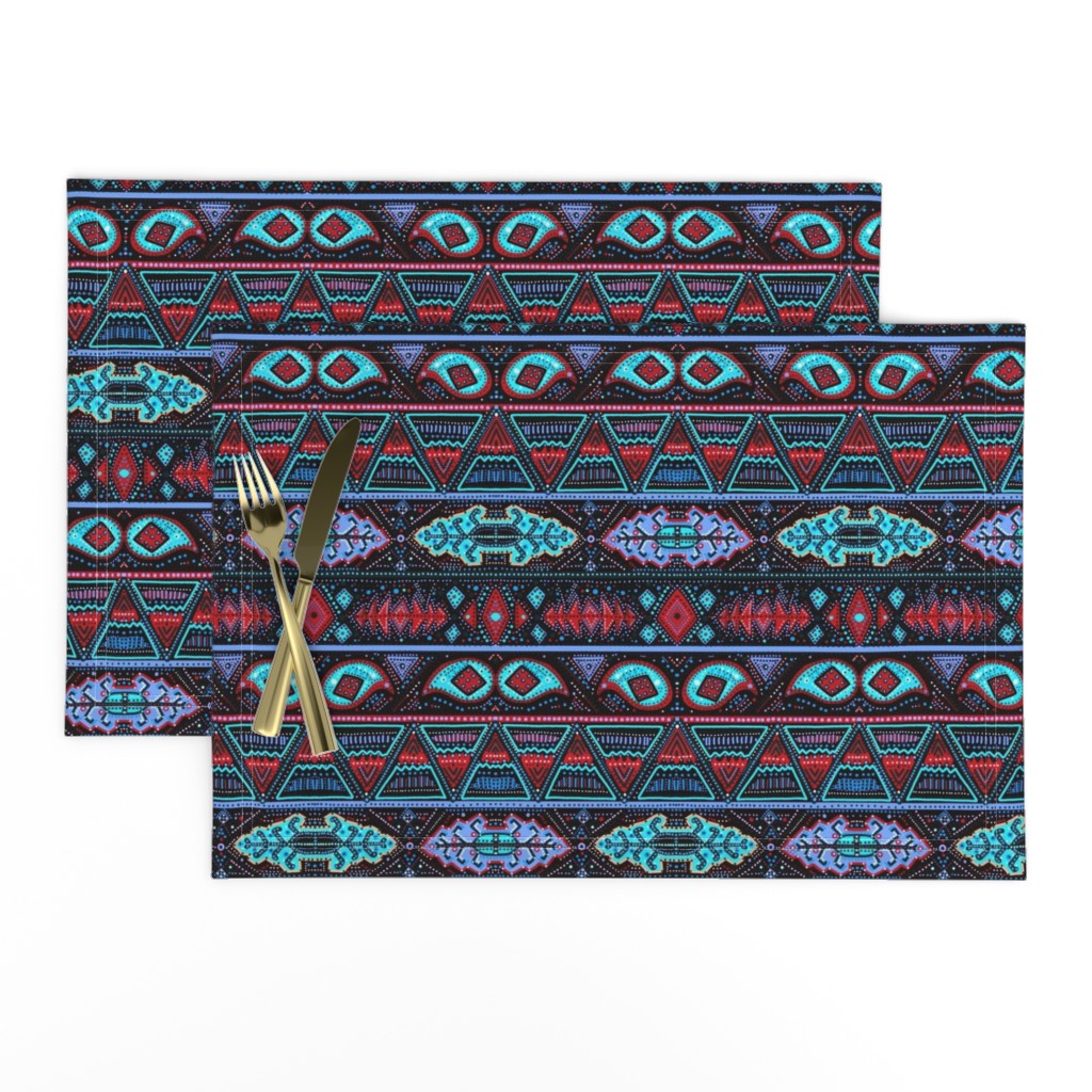 Kilim ribbon stripe  in moonlight glow