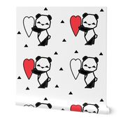 Origami Panda with Heart