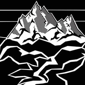 Mountain Peaks - large print