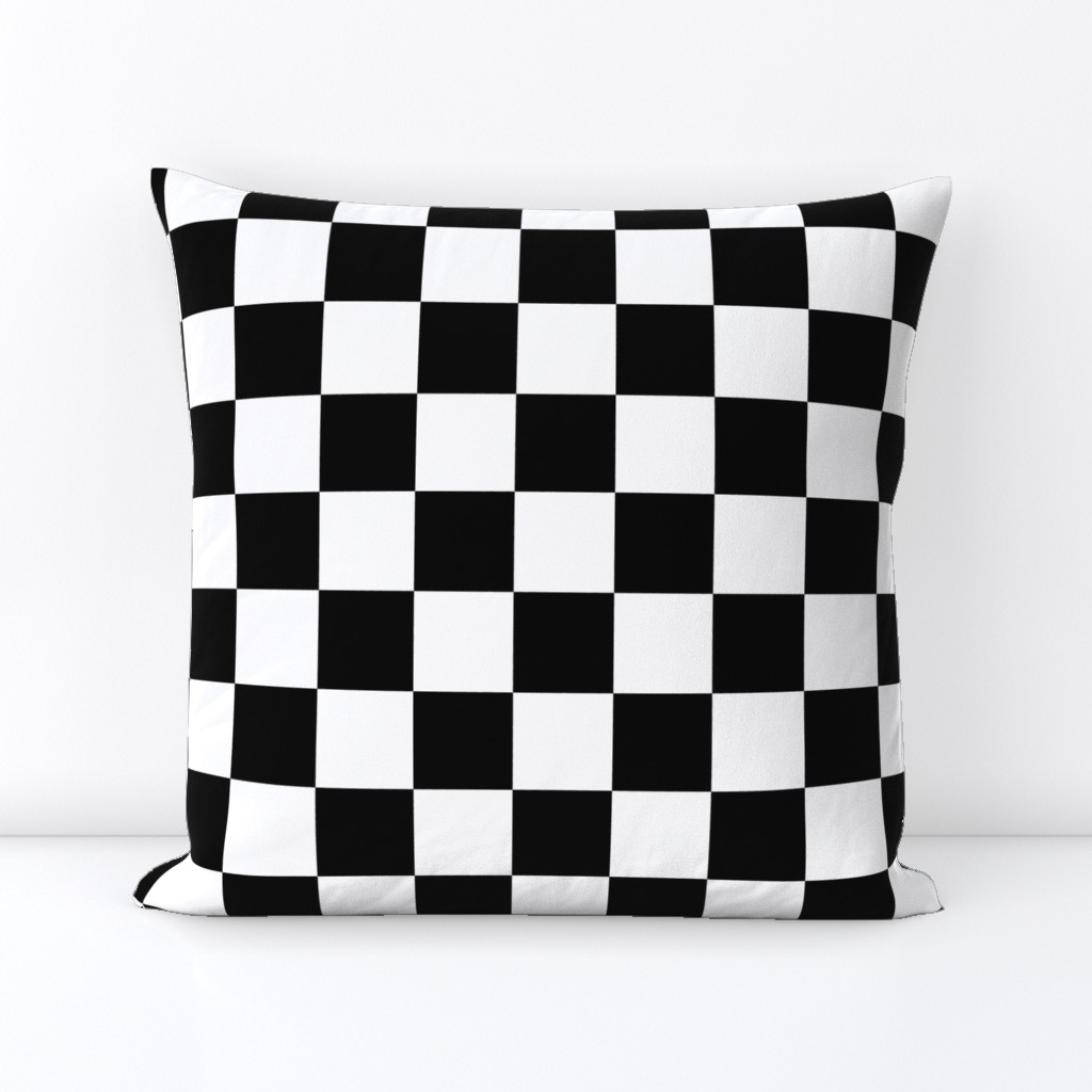Two Inch Black and White Checkerboard Squares