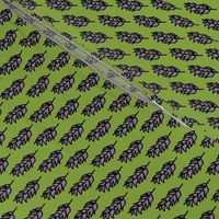 Lavender Sprig  Bright Green Background