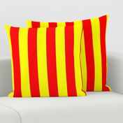 Two Inch Yellow and Red Vertical Stripes