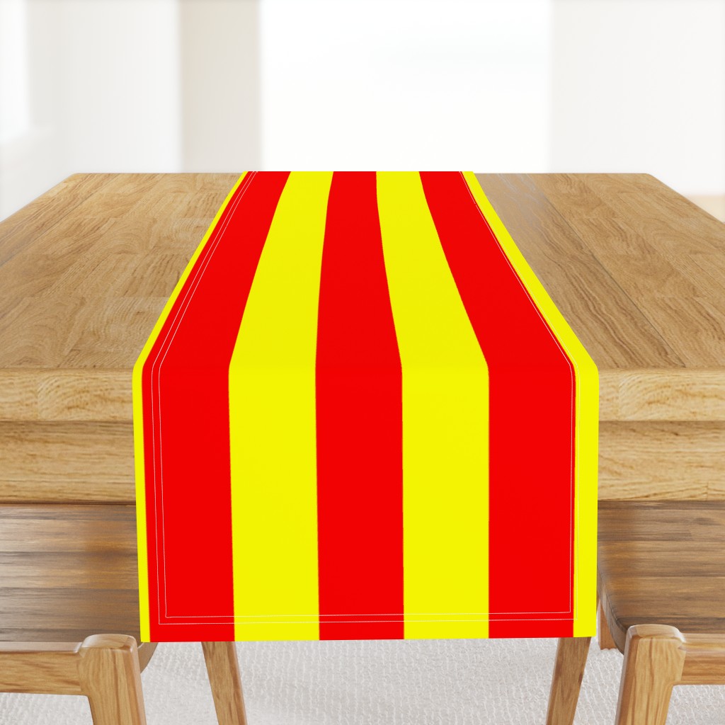 Three Inch Yellow and Red Vertical Stripes