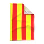 Three Inch Yellow and Red Vertical Stripes