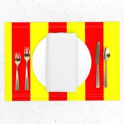 Three Inch Yellow and Red Vertical Stripes