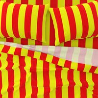 Three Inch Yellow and Red Vertical Stripes