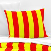 Three Inch Yellow and Red Vertical Stripes