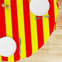 Three Inch Yellow and Red Vertical Stripes