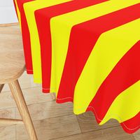 Three Inch Yellow and Red Vertical Stripes