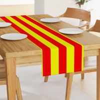 Three Inch Yellow and Red Vertical Stripes