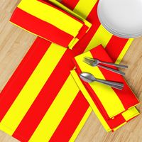 Three Inch Yellow and Red Vertical Stripes