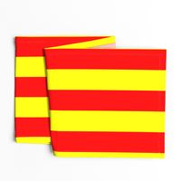 Three Inch Yellow and Red Vertical Stripes