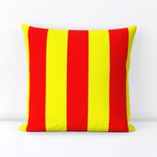 Three Inch Yellow and Red Vertical Stripes