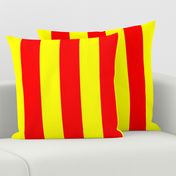 Three Inch Yellow and Red Vertical Stripes