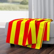 Three Inch Yellow and Red Vertical Stripes