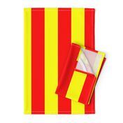 Three Inch Yellow and Red Vertical Stripes