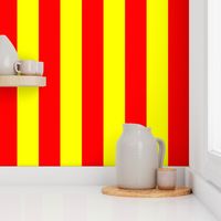 Three Inch Yellow and Red Vertical Stripes