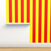 Three Inch Yellow and Red Vertical Stripes