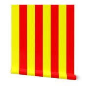 Three Inch Yellow and Red Vertical Stripes