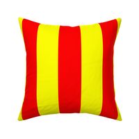 Three Inch Yellow and Red Vertical Stripes