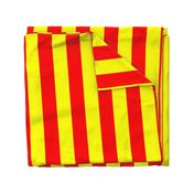 Three Inch Yellow and Red Vertical Stripes