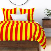 Three Inch Yellow and Red Vertical Stripes