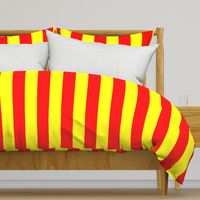 Three Inch Yellow and Red Vertical Stripes