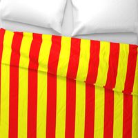 Three Inch Yellow and Red Vertical Stripes