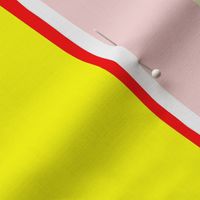 Three Inch Yellow and Red Vertical Stripes