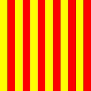 Half Inch Yellow and Red Vertical Stripes