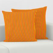 Quarter Inch Yellow and Red Vertical Stripes