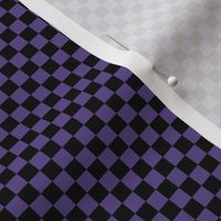 Quarter Inch Ultra Violet Purple and Black Checkerboard Squares