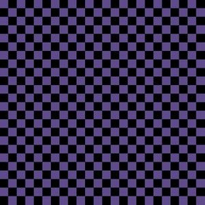 Quarter Inch Ultra Violet Purple and Black Checkerboard Squares