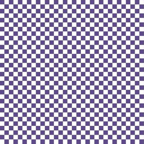 Quarter Inch Ultra Violet Purple and White Checkerboard Squares