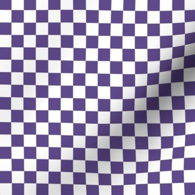 Half Inch Ultra Violet Purple and White Checkerboard Squares