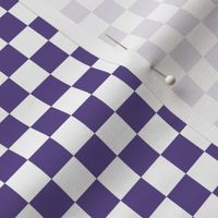 Half Inch Ultra Violet Purple and White Checkerboard Squares